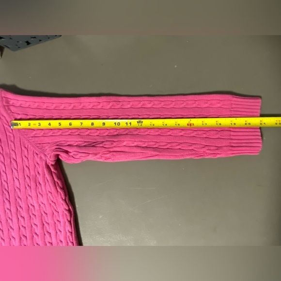 Lauren Ralph Lauren Cable Knit 1/4 Zip Sweater, Pink, Tag Removed, size unknown - Picture 13 of 14